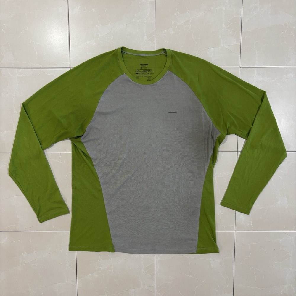 Patagonia Capilene Cool Daily Men's Size XL Longsleeve Shirt Green Running Hike